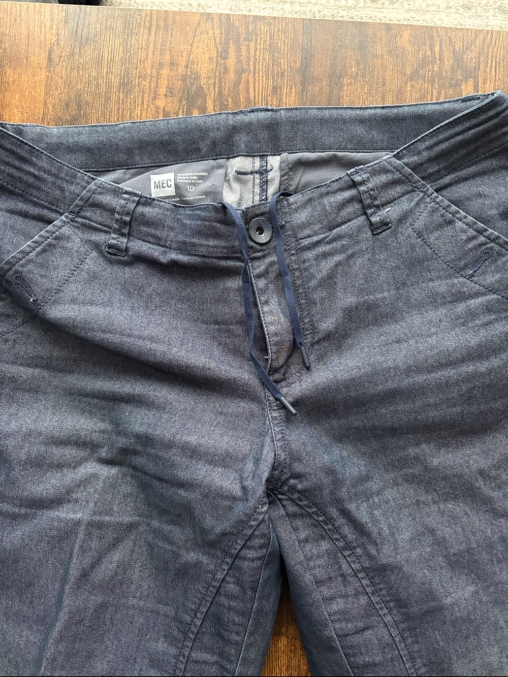 MEC Men's Navy Denim-Look Drawstring Pants
